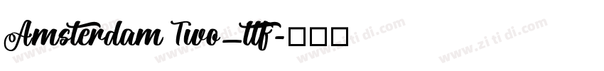 Amsterdam Two_ttf字体转换